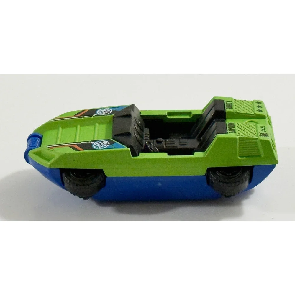 Matchbox Swamp Commander Kids OS Green Blue MB1031 Diecast Boat Car 2015 Mattel
